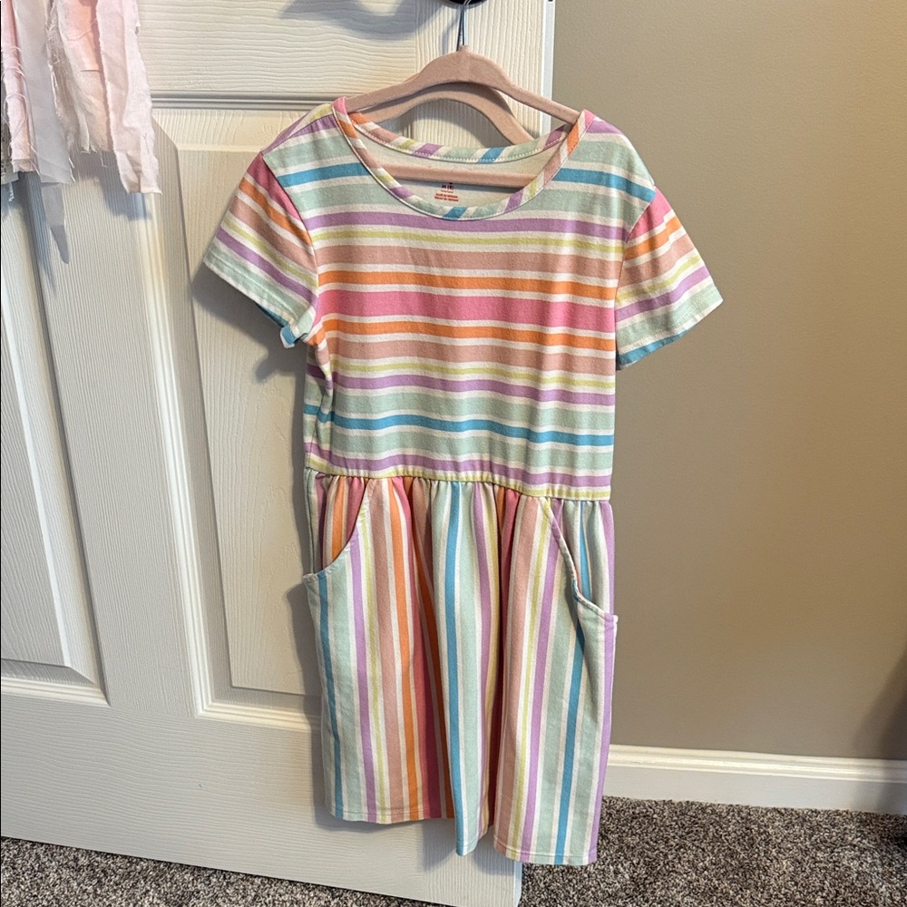 Cat & Jack Multicolor Striped Kids Dress
